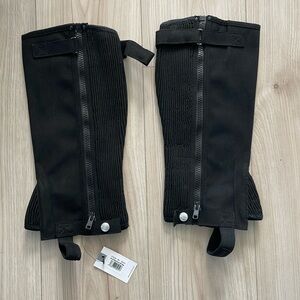 NWT. Horze Amara Half Chaps for horseback riding. Black. Unisex size M/W.